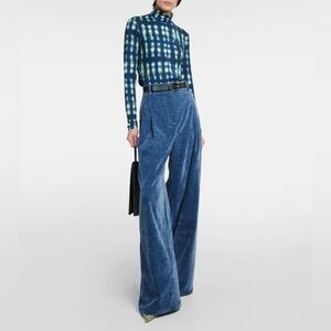 Proenza Schouler White Label Aria Chenille Wide-Leg Pants 2 High-waist pleated
